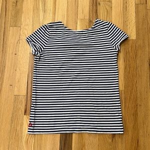 Girls Polo Ralph Lauren navy stripe T-shirt (size L 10/12)